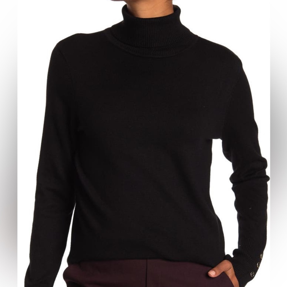 Joseph A  Long Sleeved Turtleneck w/Button wrists